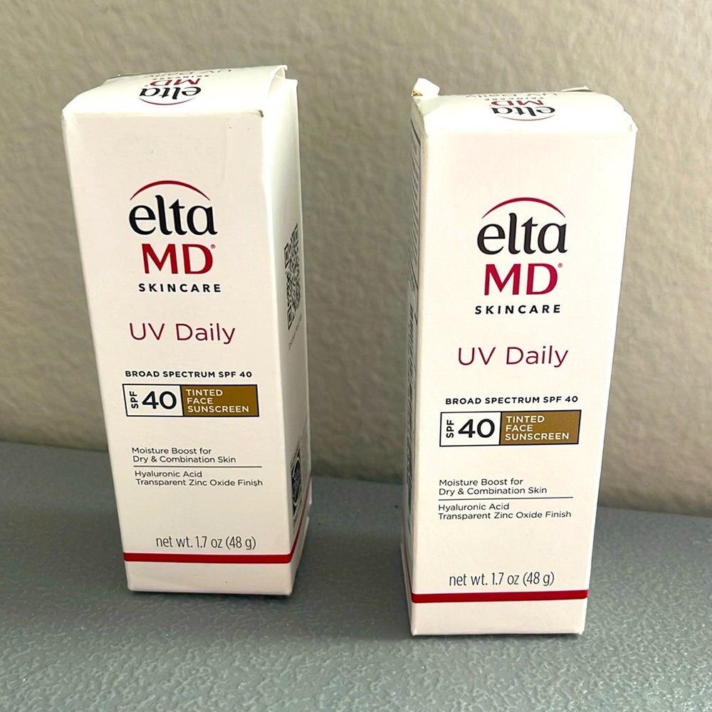 Elta MD UV Daily Tinted Face Sunscreen SPF 40 1.7Oz New (2 pack) Exp +10/2026++